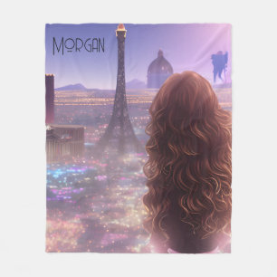 Manta Polar Anime City Chica Day Dreaming con Vistas al Skylin