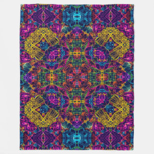 Manta Polar Anime Electric Neon Robot Satin Mandala