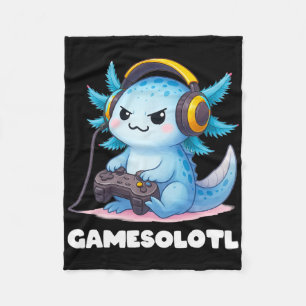 Manta Polar Anime Gamesolotl Axolotl Niños 10-12 Niños Gamer G