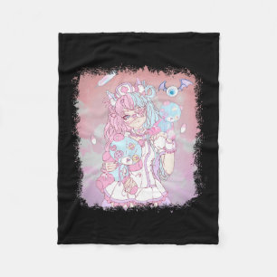 Manta Polar Anime Kawaii Chica Estética Pastel Soft Waifu Japo