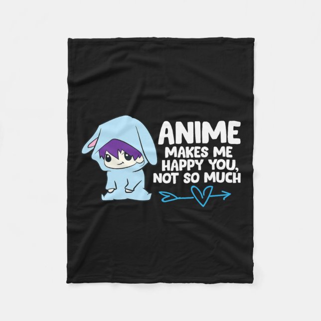 Manta Polar Anime Me Hace Feliz (Anverso)