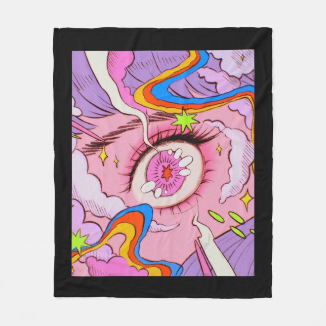 Manta Polar Anime Oyes Pastel Kawaii Egirl Aestético Japonés  (Anverso)