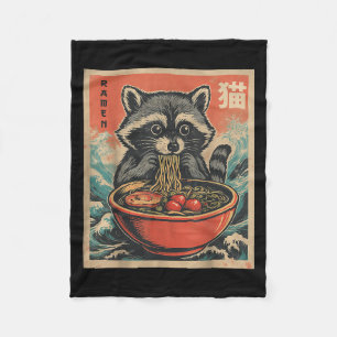 Manta Polar Anime Raccoon Ramen Japonés Funny Kawaii Gige Homb