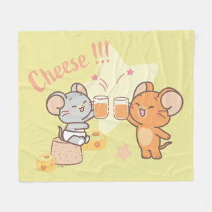 Manta Polar Anime Tuffy y Jerry Cheese