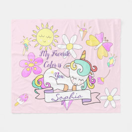 Manta Polar Ánimo de Unicornio Adorable