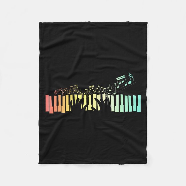 Manta Polar Anist Keyboards Music Notes Ano  (Anverso)