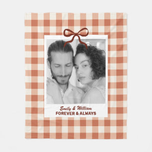 Manta Polar Aniversario de boda de pareja Foto personalizada G