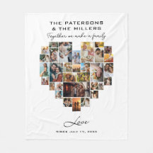 Aniversario de la familia del Corazón Collage de f