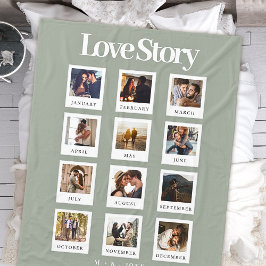 Manta Polar Aniversario de la Pareja Día de San Valentín Histo