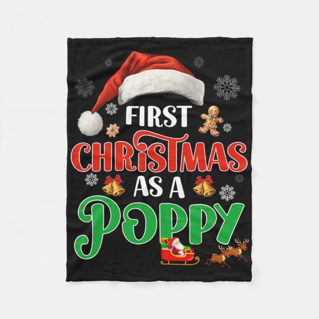 Manta Polar Announcement First Christmas As A Poppy Matching F (Anverso)