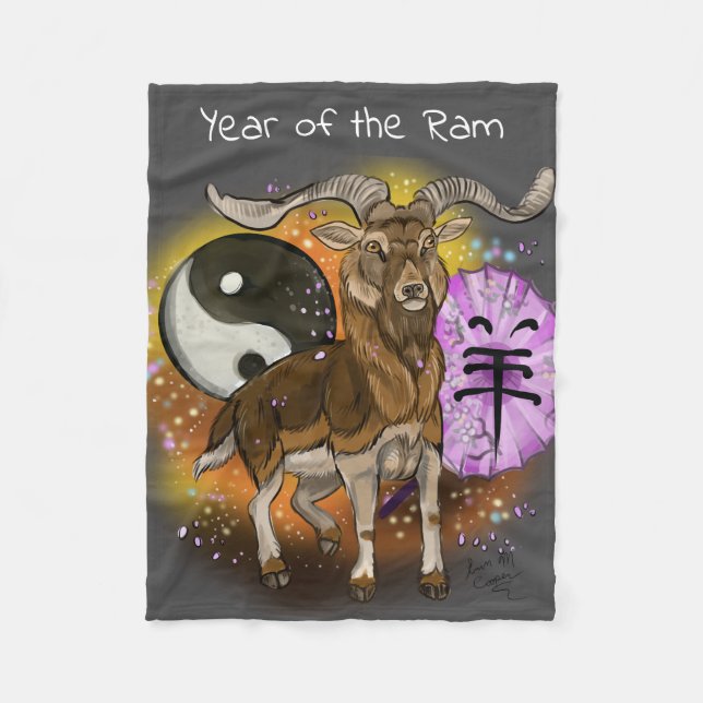 Manta Polar Año Chino de Ram (Anverso)