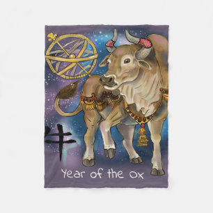 Manta Polar Año Zodiaco Chino del Ox