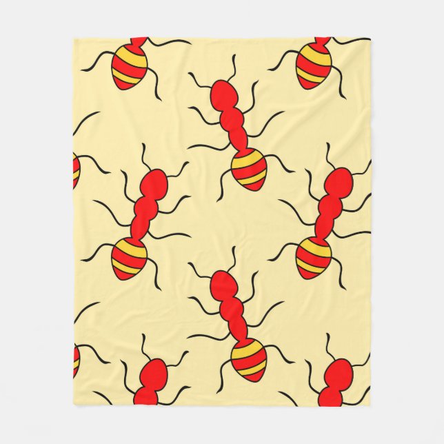Manta Polar Ant seamless pattern vintageant, abstract, animal, (Anverso)