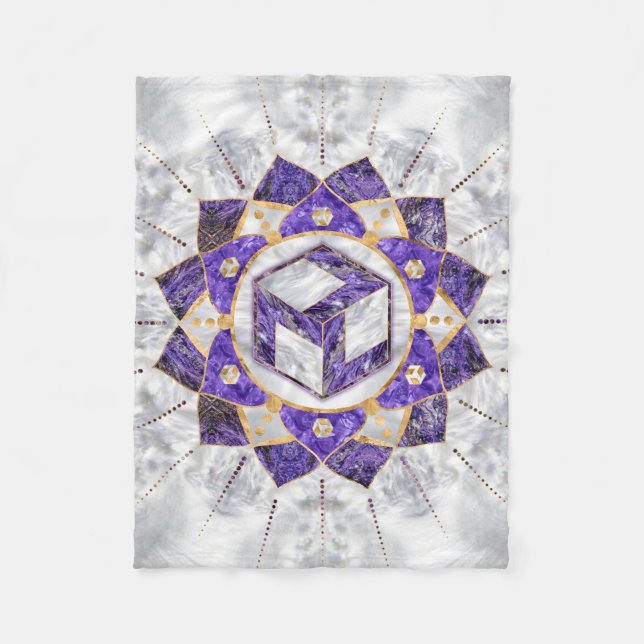 Manta Polar Antahkarana en Lotus Mandala- Amethyst and Pearl (Anverso)