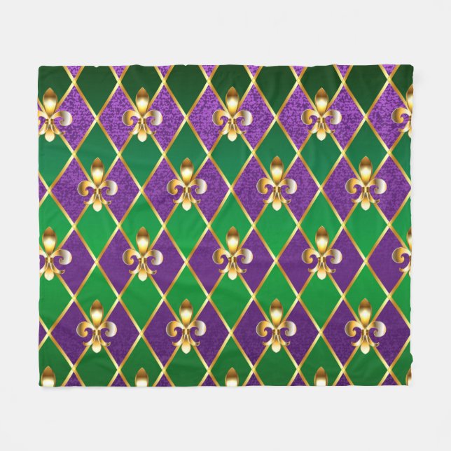 Manta Polar Antecedentes de joyas Mardi Gras (Frente (Horizontal))