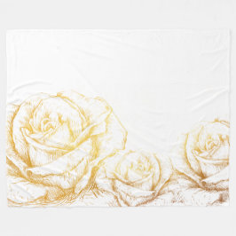 Manta Polar Antecedentes personalizados Rosas de cosecha Flora