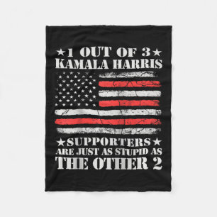 Manta Polar Anti Kamala Harris Estúpido Chiste Bandera Estadou