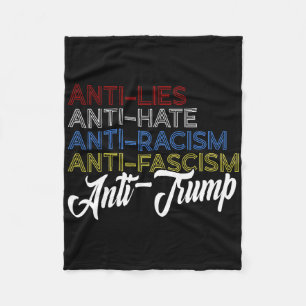 Manta Polar Anti Mentiras Anti Odio Anti Racismo Anti Fascismo