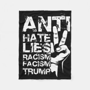 Manta Polar Anti Odio Mentiras Racismo Facismo Trump
