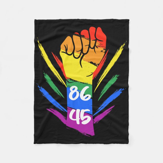 Manta Polar Anti Trump 8645 Lgbtq+  (Anverso)