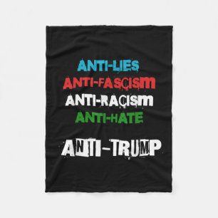 Manta Polar Anti Trump Miente Fascismo Racismo Y Odio A Trump 