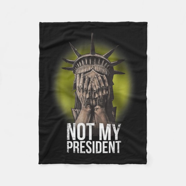 Manta Polar Anti Trump, no mi presidente Teeshirt se resiste (Anverso)