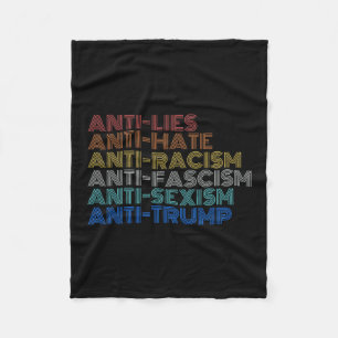 Manta Polar Anti Trump Odio Mentiras Racismo Fascismo Ismo Res