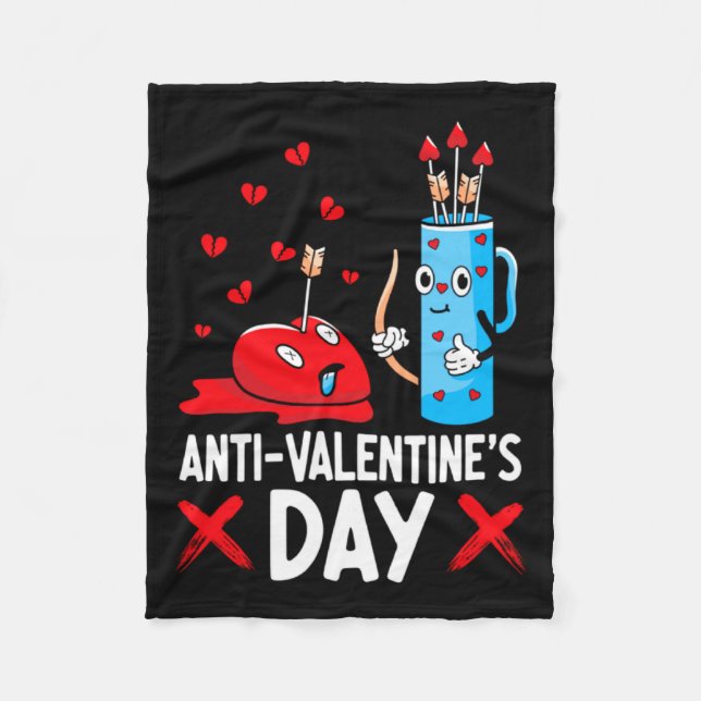 Manta Polar Anti Valentines Day Valentines Day Arrows Single  (Anverso)