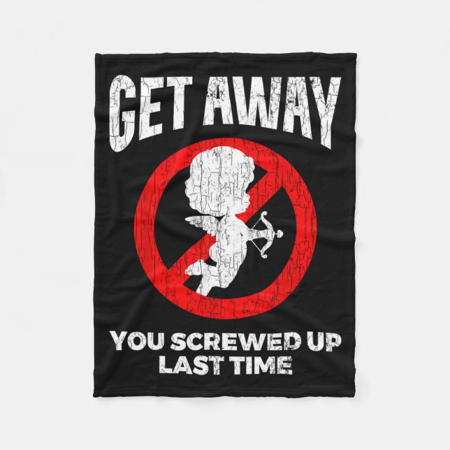 Manta Polar Anti Valentines Sarcastic Cud Quote Funny Gift  (Anverso)