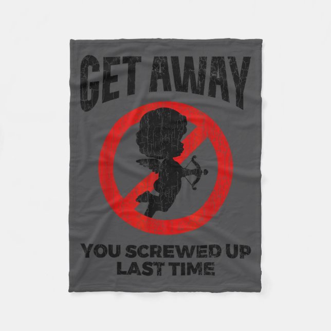 Manta Polar Anti Valentines Sarcastic Cud Quote Funny Gift  (Anverso)