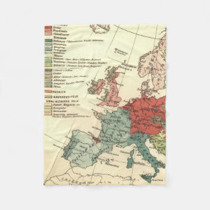 Manta Polar Antigüedad mundial de los países del mapa de Europ