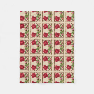 Manta Polar Antigüedad victoriana antigua rosa rústica