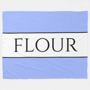 Manta Polar Antiguo Bonito de moda Rayas "FLOUR" Azul claro