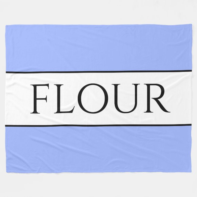 Manta Polar Antiguo Bonito de moda Rayas "FLOUR" Azul claro (Frente (Horizontal))