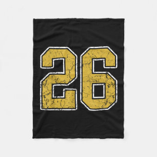 Manta Polar Antiguo Gold Black White Sports Número 26 Unifo de