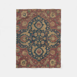 Manta Polar Antiguo patrón rojo persa