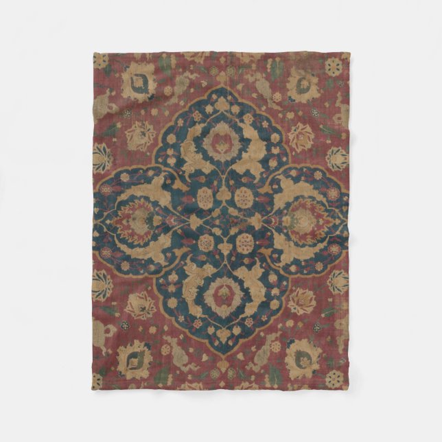 Manta Polar Antiguo patrón rojo persa (Anverso)