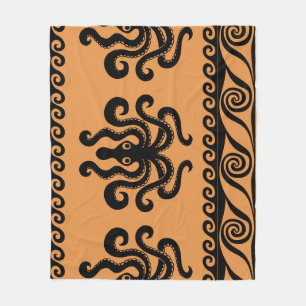 Manta Polar Antiguo pulpo griego, patrón de onda