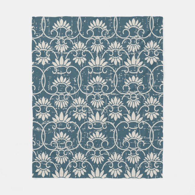 Manta Polar Antiguo retro sin costura retro de fondo desgastad (Anverso)