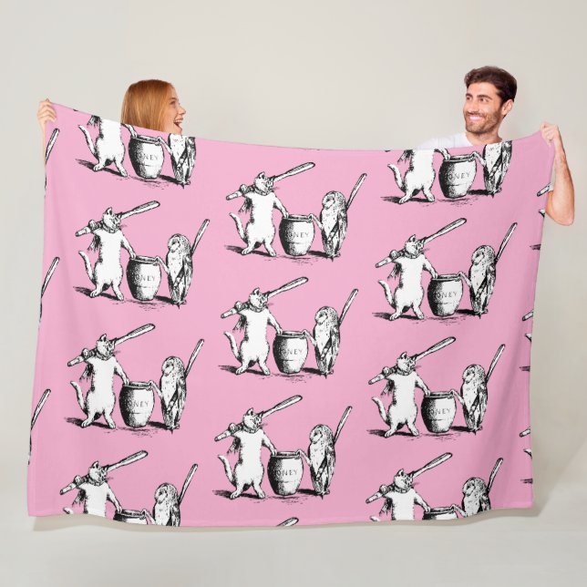 Manta Polar Antique La Lechuza y el Pussycat (In situ)