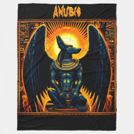 Manta Polar Anubis Egyptian God Fleece Blanket