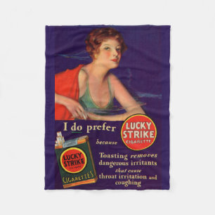 Manta Polar Anuncio afortunado del cigarrillo de los años 20