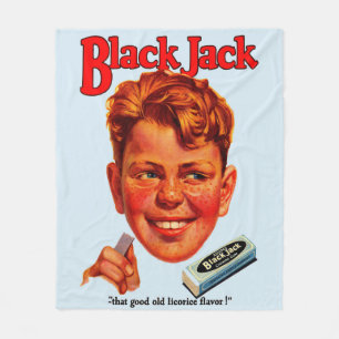 Manta Polar Anuncio de chicle Black Jack de los años 20