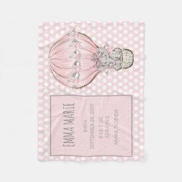 Manta Polar Anuncio de nacimiento de una niña elefante con glo