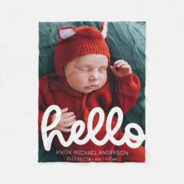 Manta Polar Anuncio de natalidad de saludo moderno con foto