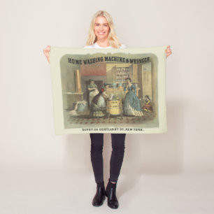 Manta Polar Anuncio Vintage Para Lavadora Doméstica Y Trabajad