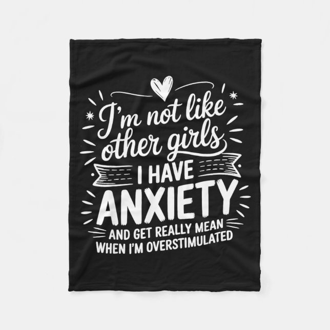 Manta Polar Anxiety Humor For Women With Overstimulation  (Anverso)