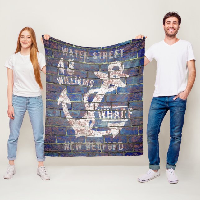 Manta Polar Apellido apenado ancla náutica del ladrillo (In situ)