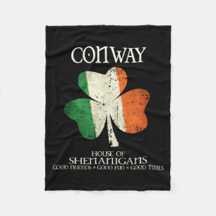Manta Polar Apellido Conway Familia Irlanda Casa Irlandesa De