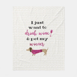 Manta Polar Apenas quiero beber el vino y acariciar mi